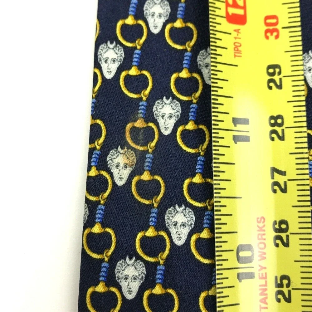Sinsabang Tie Royal Queen Chains Blue Pure Silk Men's Necktie Made in Korea